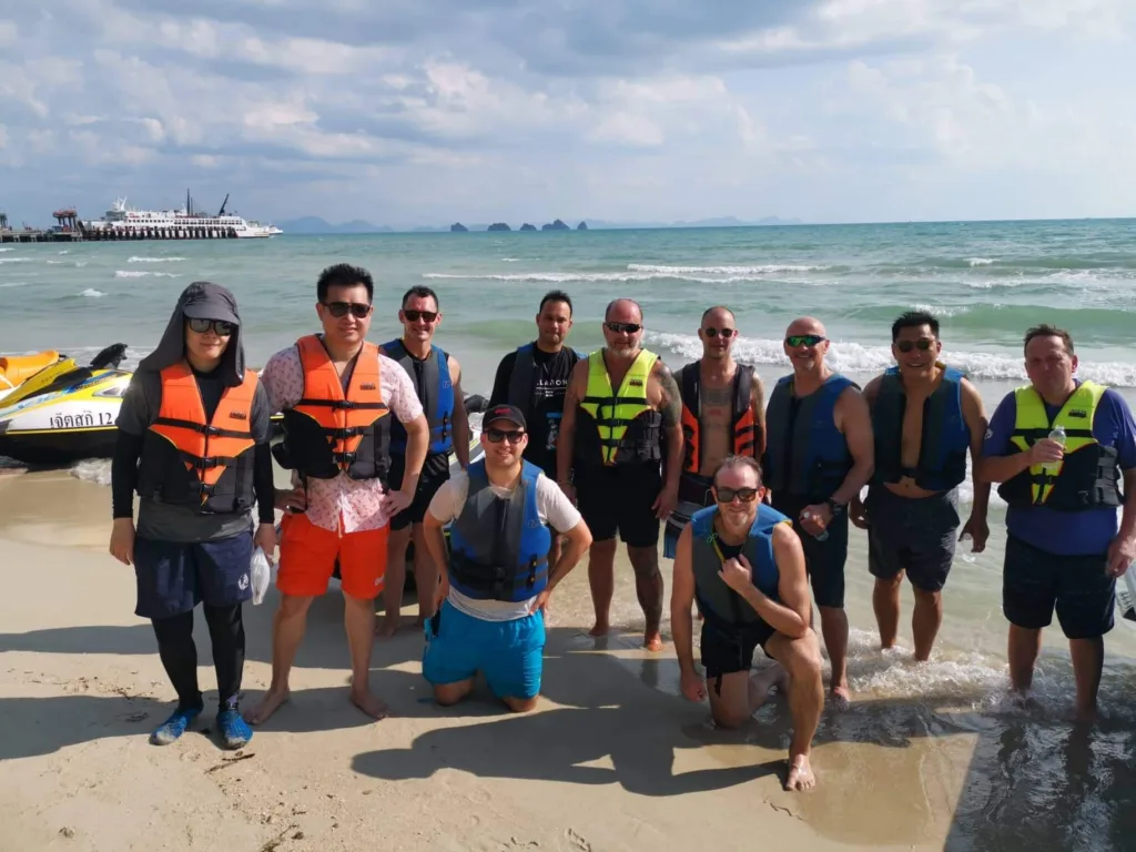 Tourists on Koh Samui Island Taking Part in a Jet Ski Tour